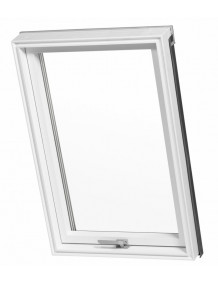 Пластиковое мансардное окно, двухкамерный стеклопакет RoofLITE+ TRIO PINE PVC 55*98